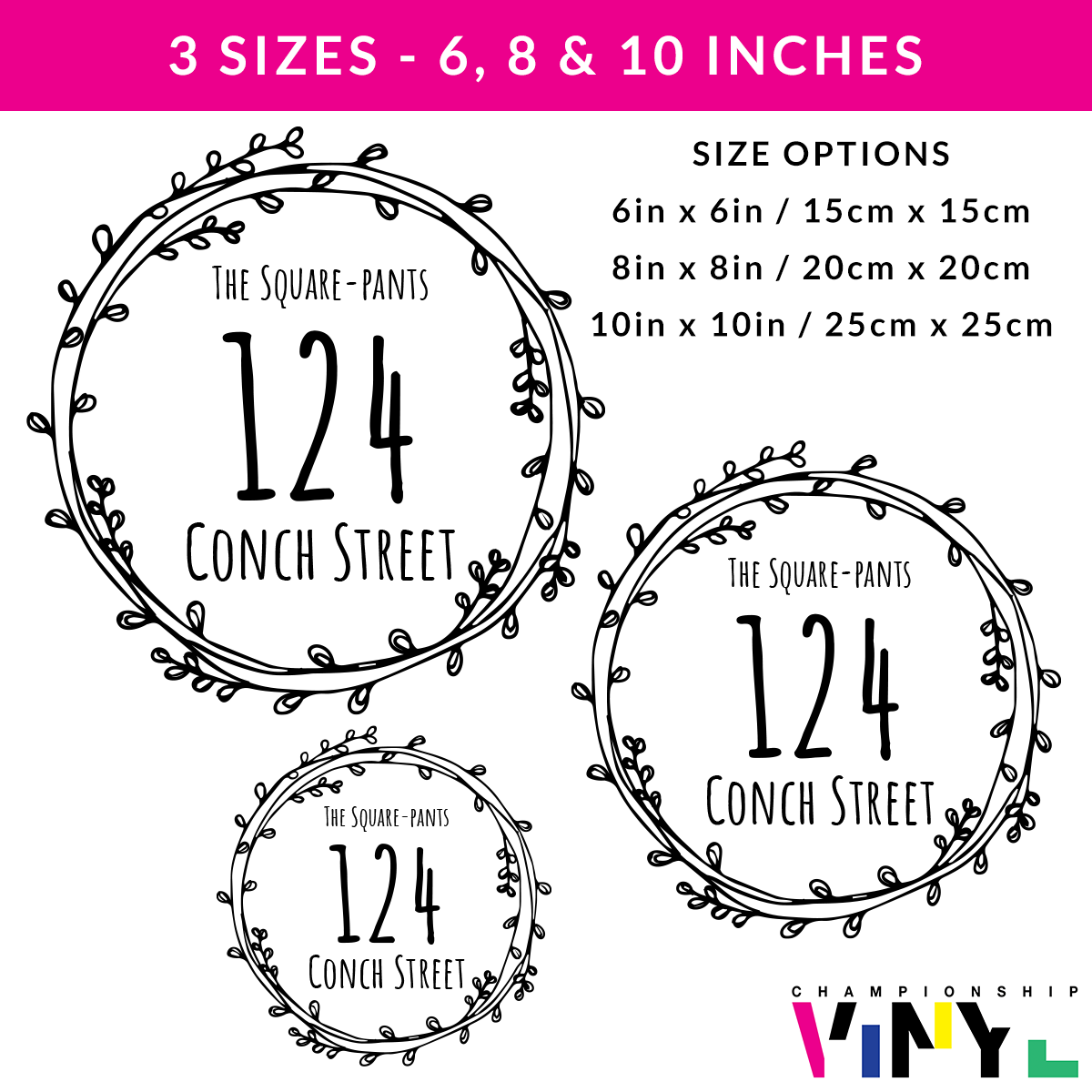 Sizes Names
